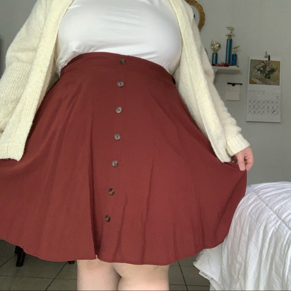 TORRID Burnt Orange Knee Length Skirt
